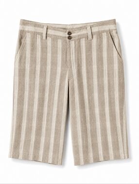 Patagonia Women's Brown Plaid Organic Cotton All-Wear Capris Sz 8 Bermuda Shorts